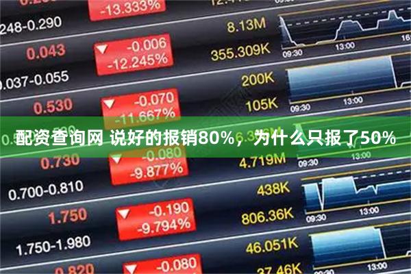 配资查询网 说好的报销80%，为什么只报了50%